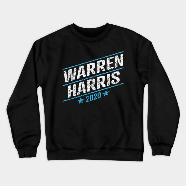 Elizabeth Warren and Kamala Harris on the one ticket? Dare to dream. Presidential race 2020 Distressed text Crewneck Sweatshirt by YourGoods